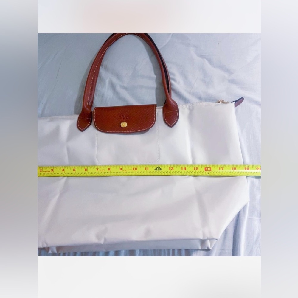 Longchamp Le Pliage large tote bag paper white color - Picture 8 of 13